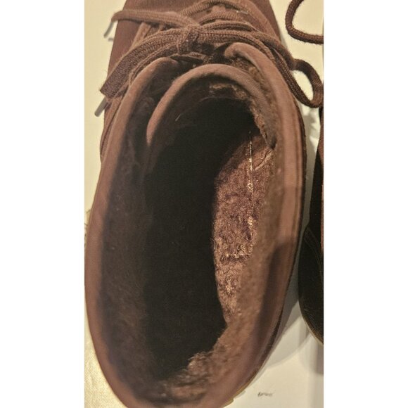 VANS OFF THE WALL Womens Brown Suede Leather Mid Top Boots 8M Lace Up Shoes - Picture 10 of 13
